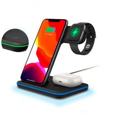 20W 3 in 1 Qi Wireless Charger Stand for iPhone 11 XS XR X 8 AirPods Pro Charge Dock Station For Apple Watch iWatch 5 4 3 2