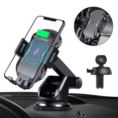 Automatic Clamping Qi Wireless Car Charger,10W/7.5W Fast Charger Car Mount Phone Holder for Air Vent Dashboard for S10/S10+/S9